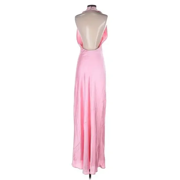 halter floor length dress Women's Dresses - Black Halter Maxi Dress + Strappy Back main image 1